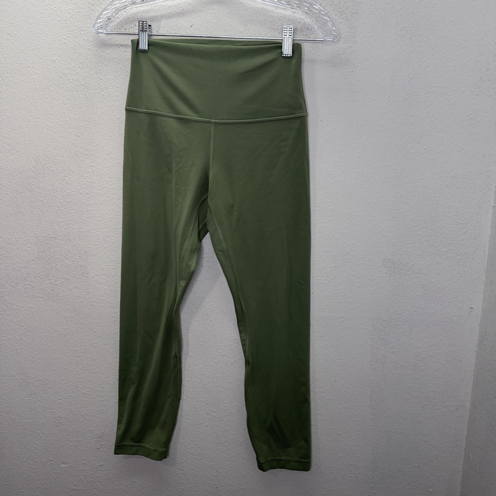 lululemon Align High-Rise Crop 23" Sage Green Nulu Soft Leggings Size 6